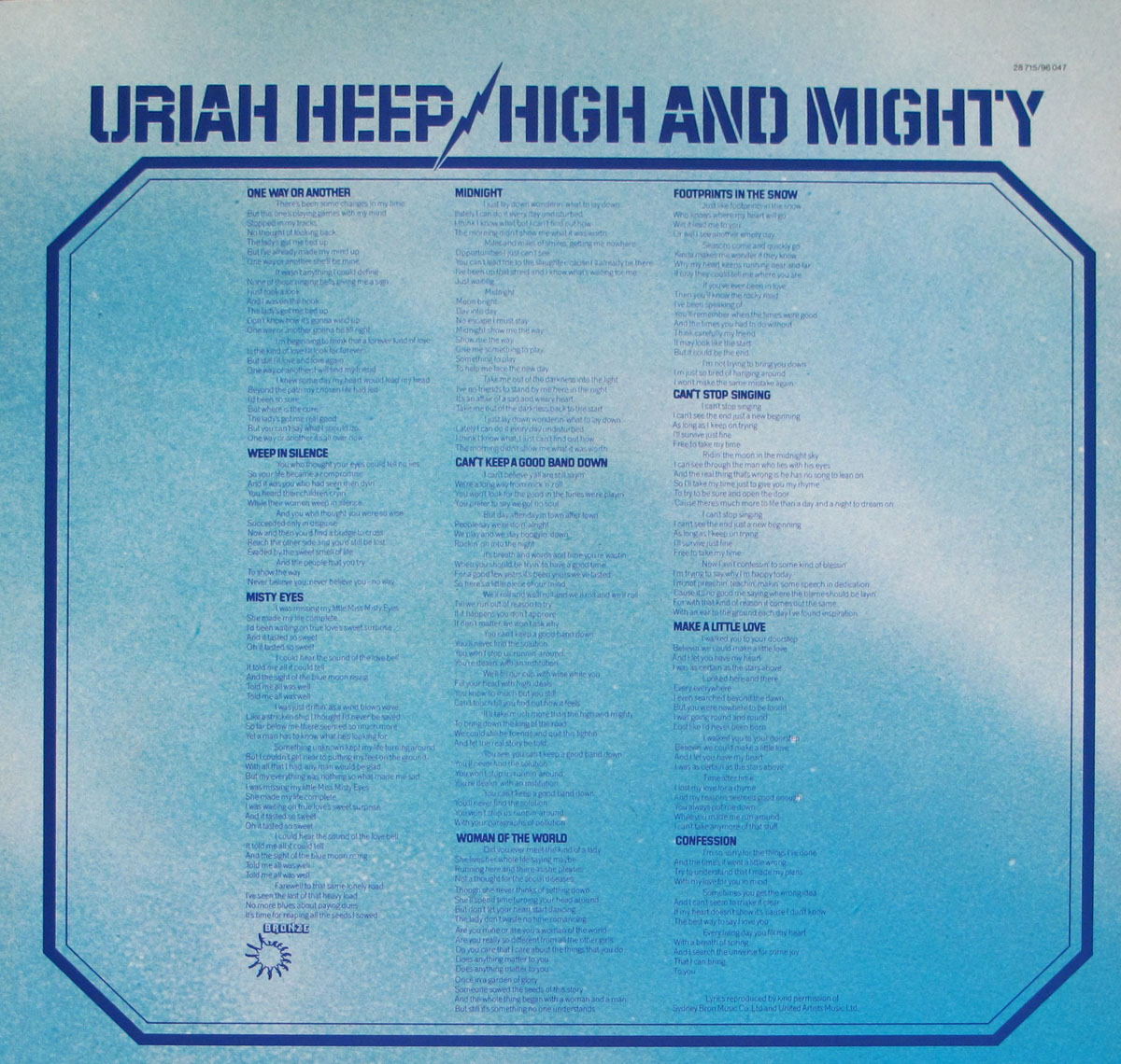 High Resolution Photos of uriah heep high and mighty bronze germany 